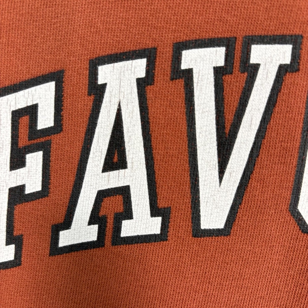 Favorite Daughter Nuuly Sweatshirt Womens Large Orange Terry Graphic Crewneck - Picture 5 of 13
